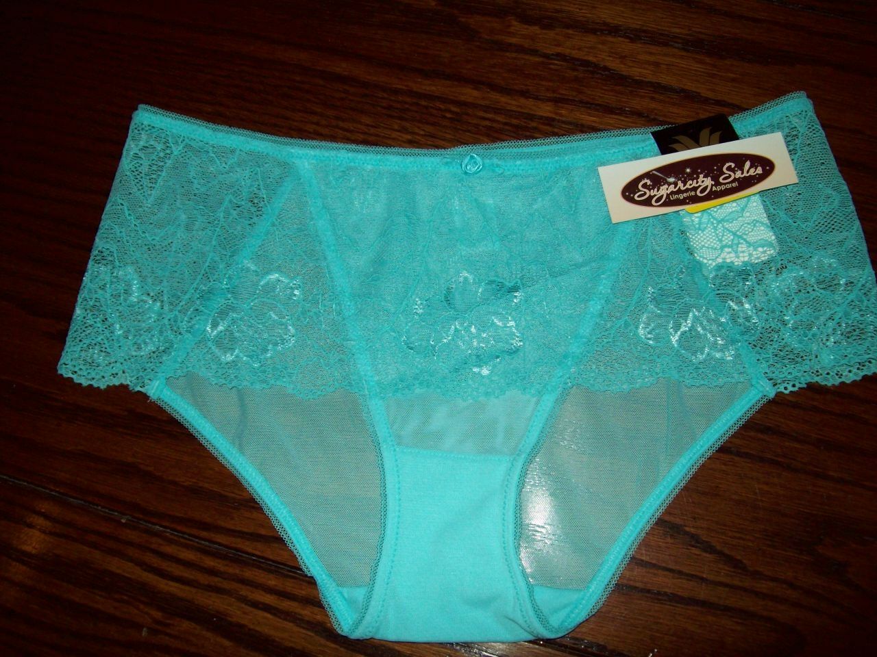 NWT WACOAL LACE & MESH HIPSTER PANTIES SO SEDUCTIVE 874199 AQUA BLUE S
